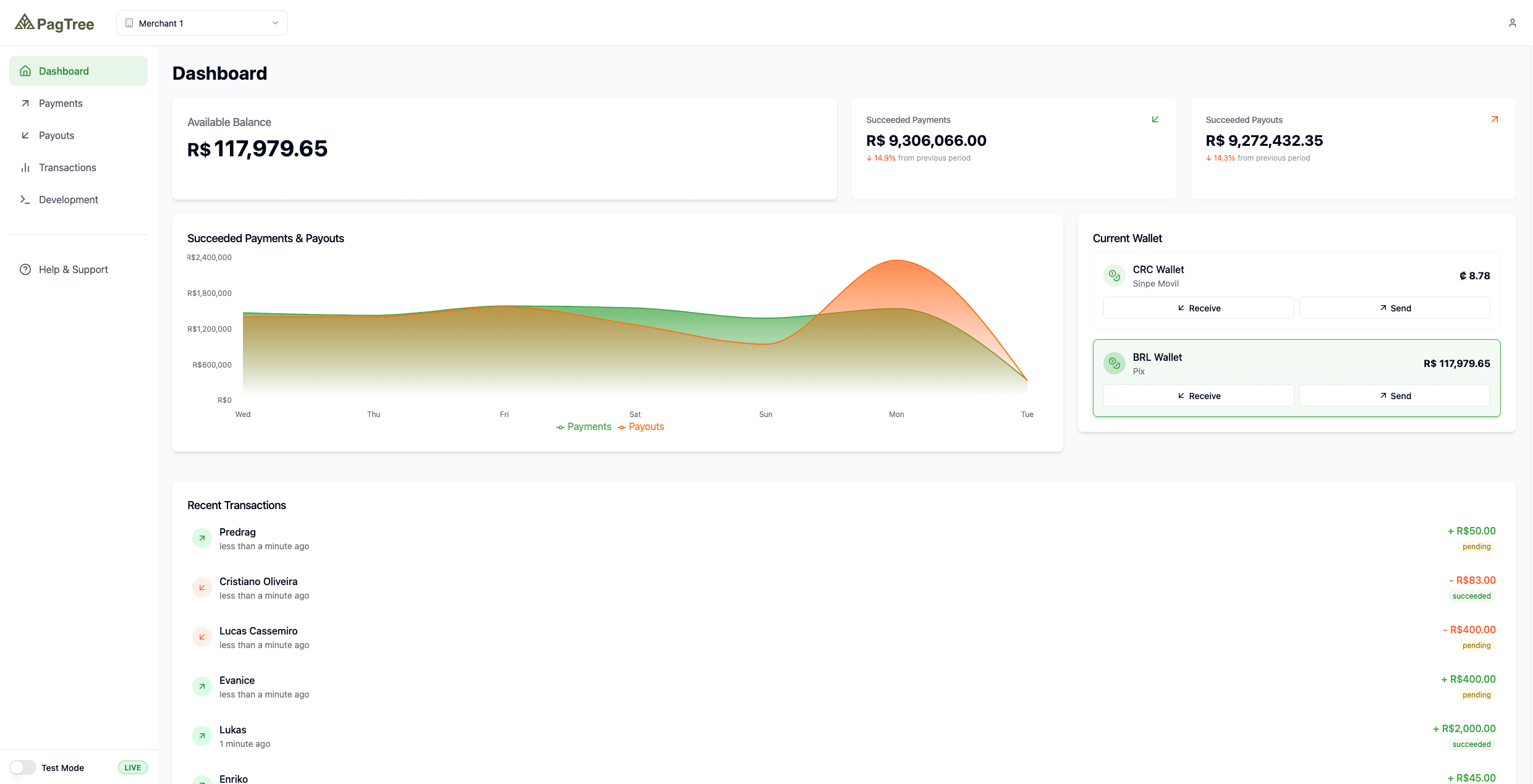 PagTree dashboard showcasing advanced features